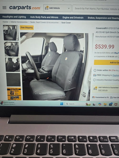 NEW Covercraft Carhartt Dodge Ram Seat Cover GTD1371ABCAGY