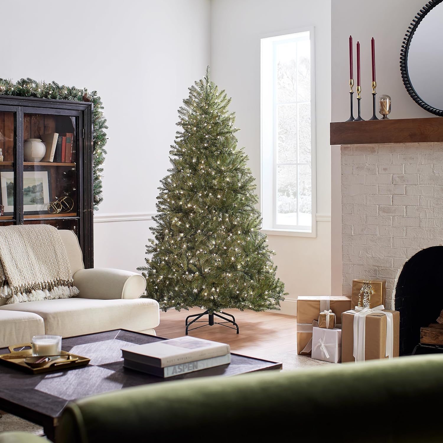 NEW National Tree Co. 6.5' Pre-Lit Douglas Fir Christmas Tree White Lights